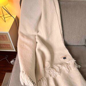 Jenni Kayne Alpaca Basketweave Throw - Ivory